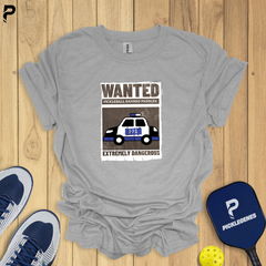 Wanted Banned Pickleball T-Shirt - Size Chart