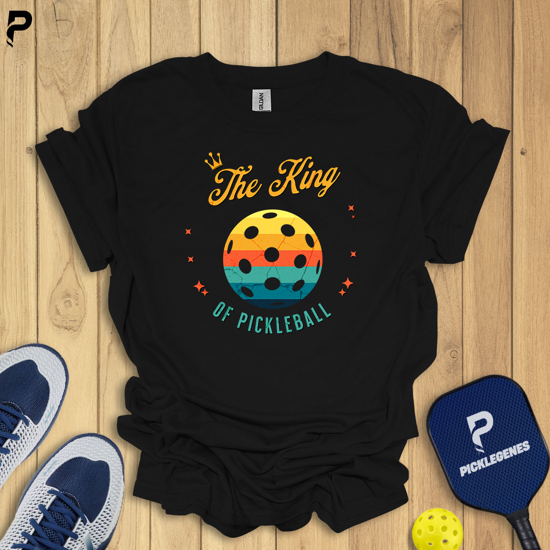 The King Of Pickleball T-shirt for Men - PickleGenes Pickleball T-Shirt