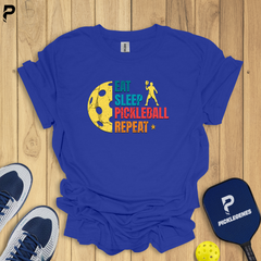 Eat Sleep Pickleball Repeat Pickleball T-shirt - Pickleball Outfits for Men & Women