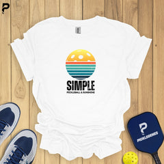 Simple Pickleball And Sunshine Pickleball T-shirt - PickleGenes Pickleball T-Shirt