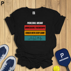 Unbreakable Friendship Pickleball T-shirt - Size Chart