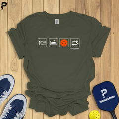 Eat Sleep Pickle Repeat Pickleball T-shirt - Pickleball Clothing & Accessories