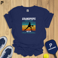 Grandpops Take Naps Pickleball T-Shirts - Size Chart