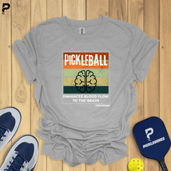 Pickleball Enhances Blood Flow Pickleball T-shirt - Back View