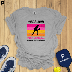 Wife Mom Pickleball Legend Pickleball T-shirt - Back View