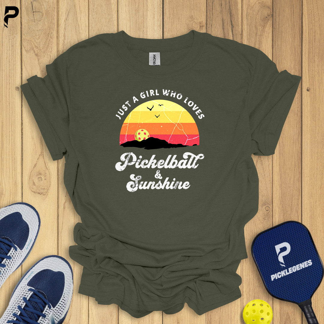 Just A Girl Who Love Pickleball T-Shirt - Back View
