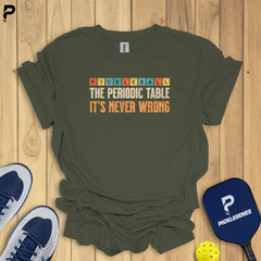 The Periodic Table Athletic Pickleball Tshirt for Men & Women