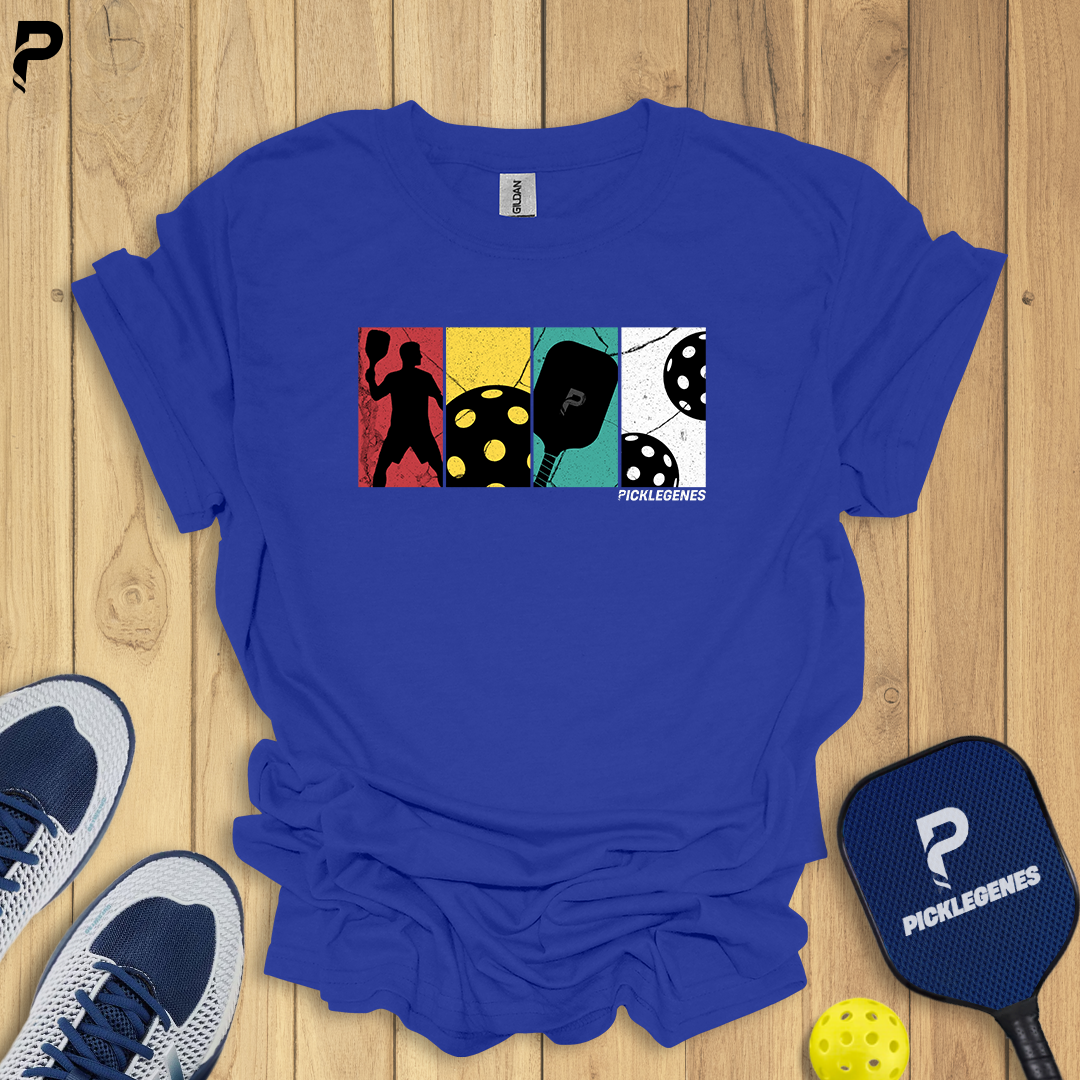 Picklegenes Brand Animated Pickleball T-shirt - Back View