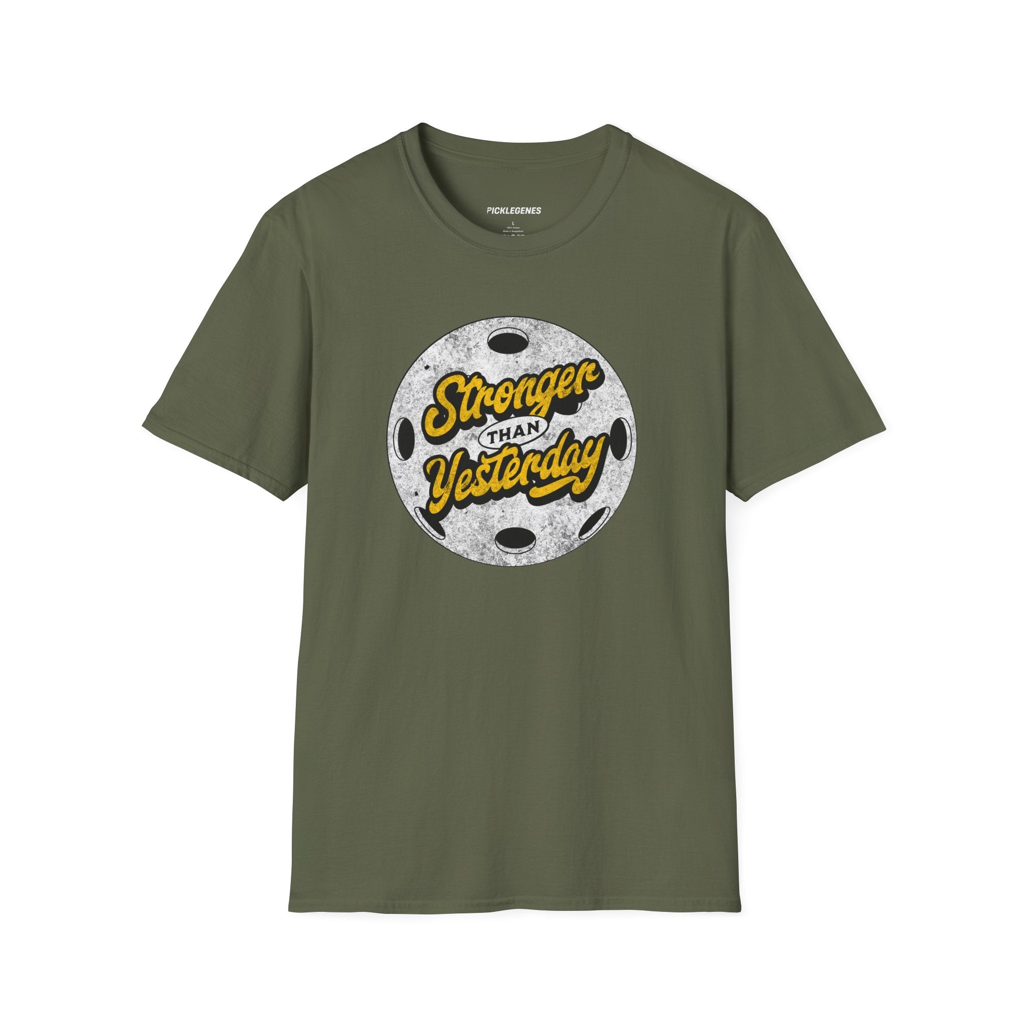 Stronger Than Yesterday Athletic Pickleball T-Shirt for Men & Women - Pickleball T-Shirt Design 12