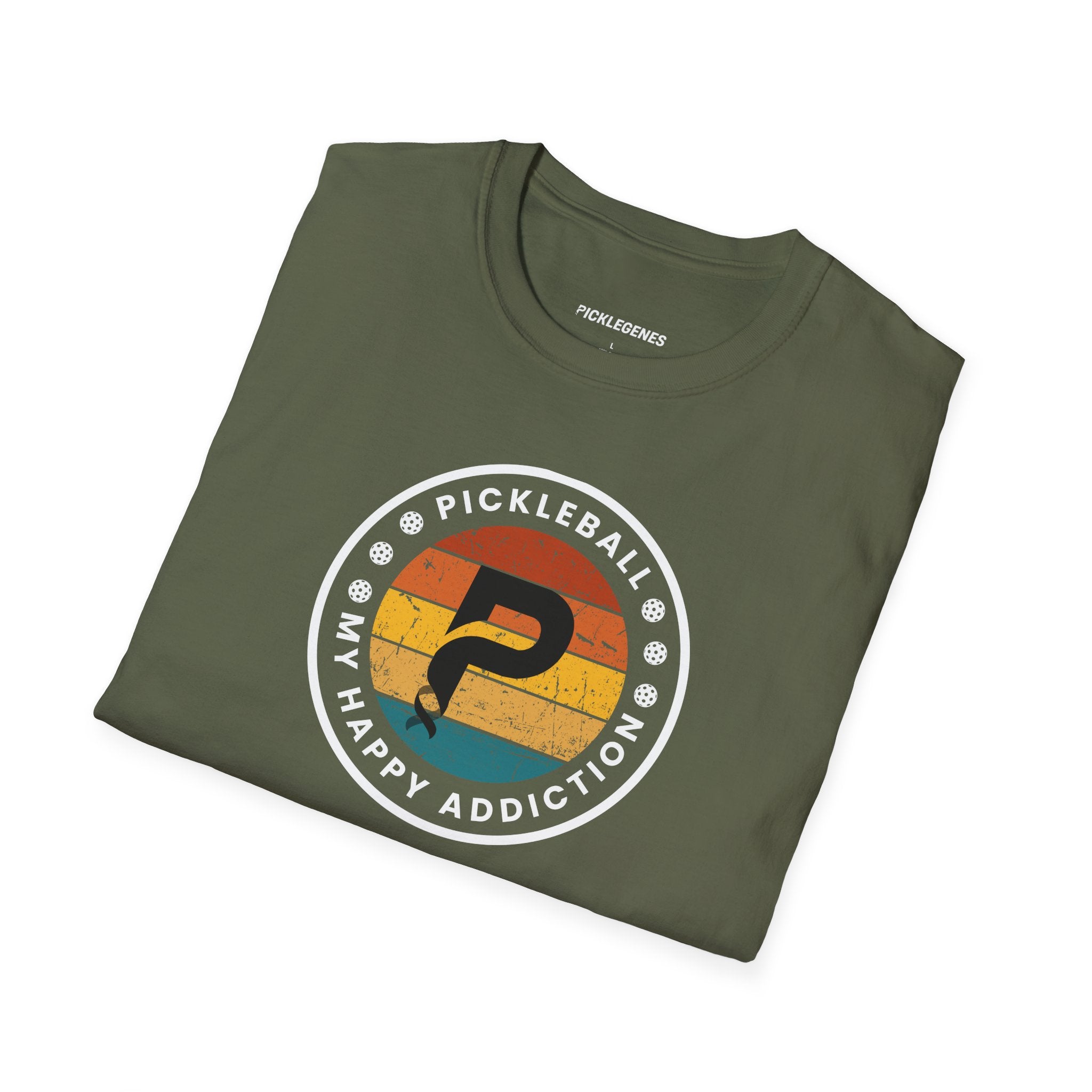 Pickleball My Happy Addiction Pickleball T-shirt - Pickleball T-Shirt Design 25
