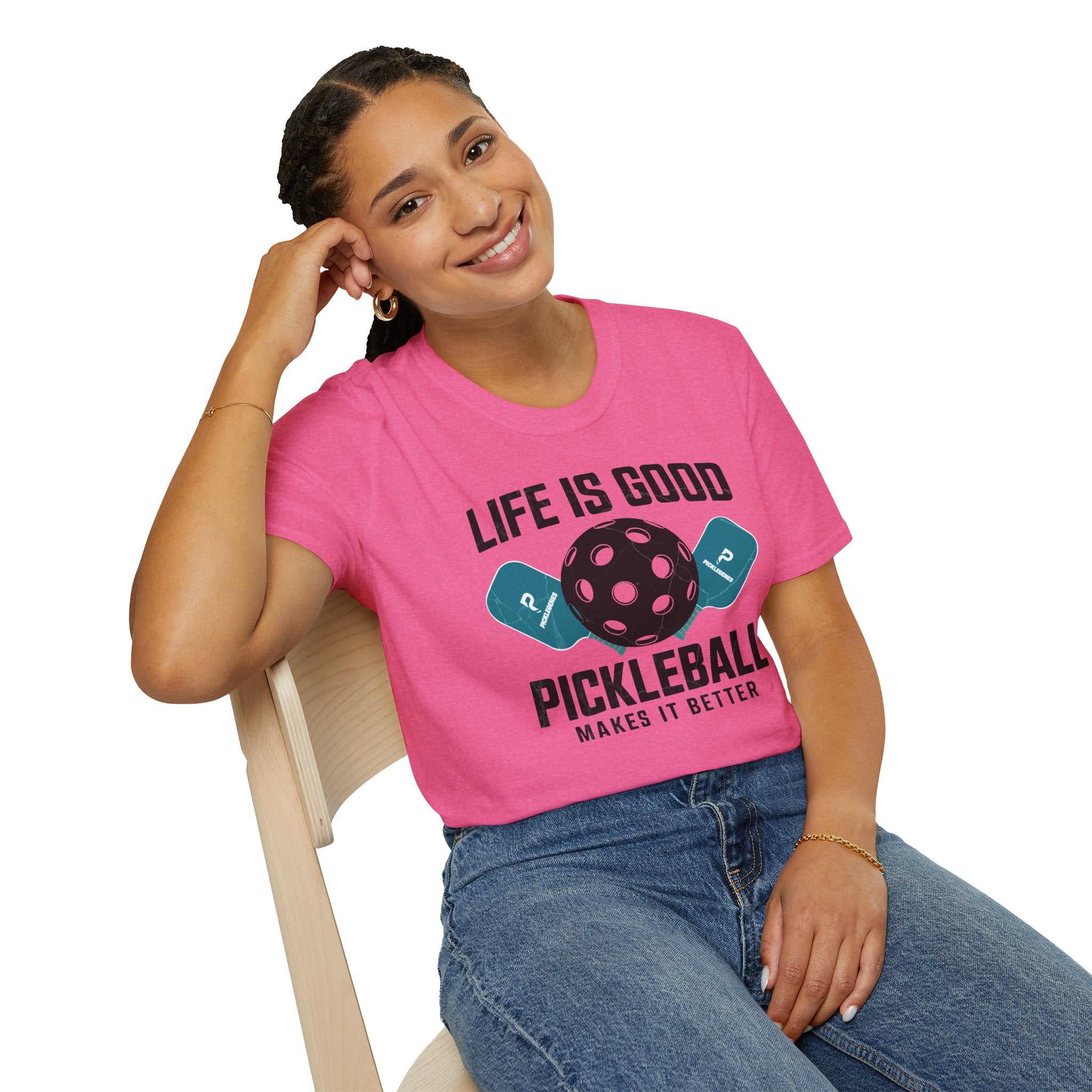 Life Is Good Funny Pickleball T-shirt - Pickleball T-Shirt Design 42