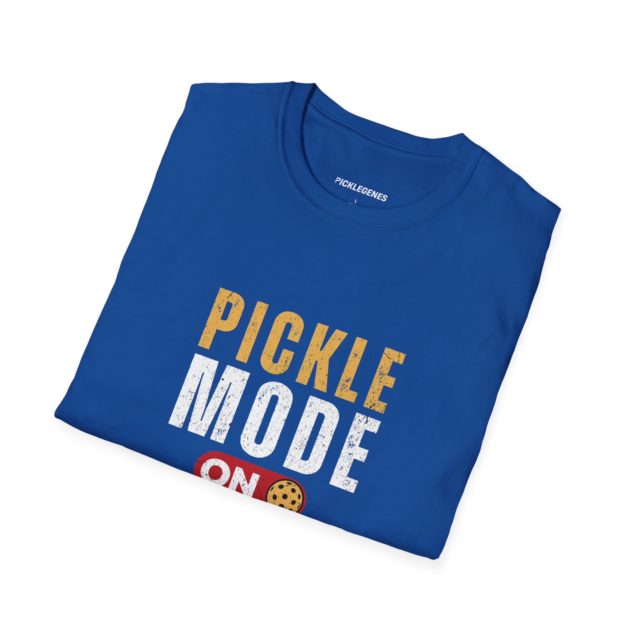 Pickle Mode on Cool Pickleball T-shirt - Pickleball T-Shirt Design 29