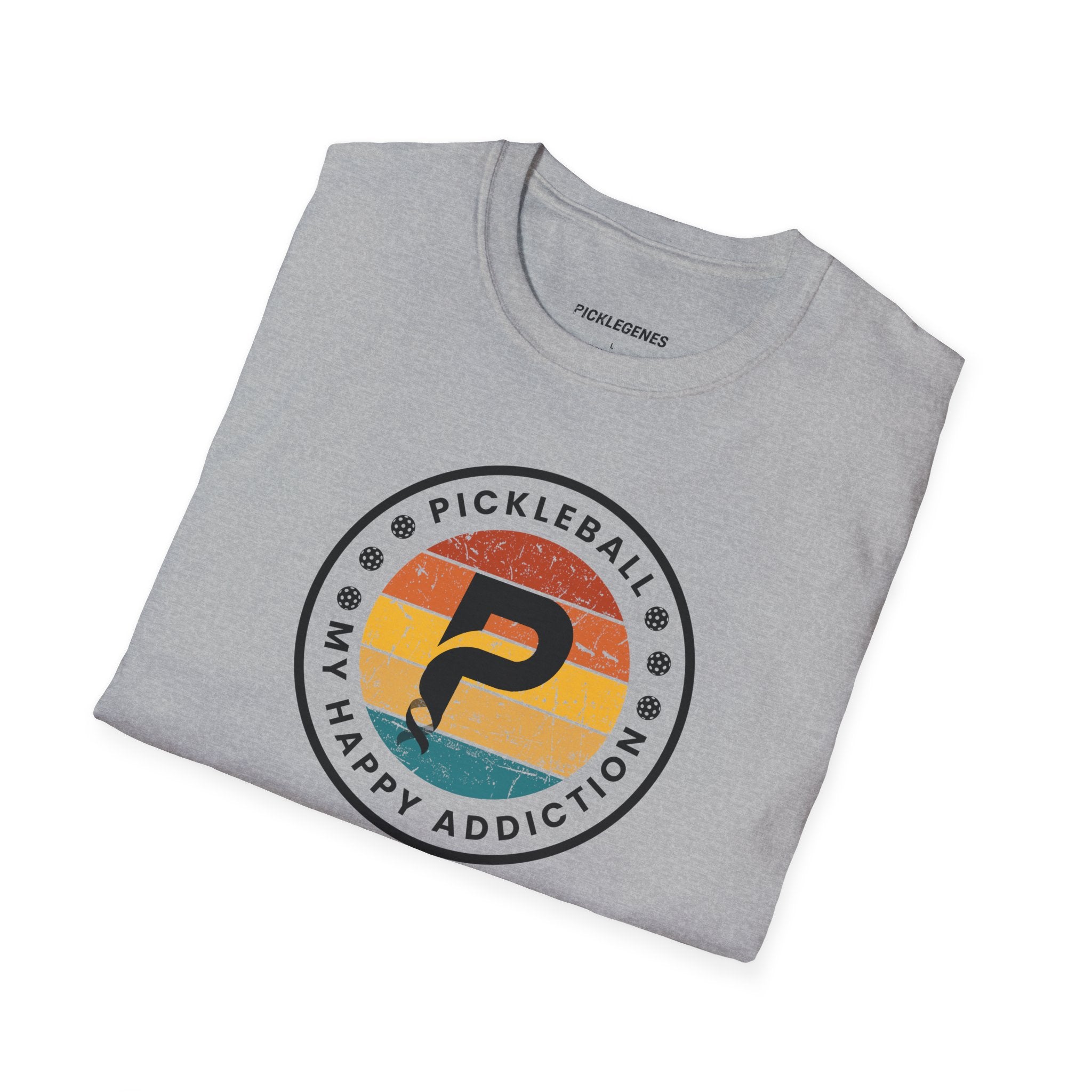 Pickleball My Happy Addiction Pickleball T-shirt - Pickleball T-Shirt Design 22
