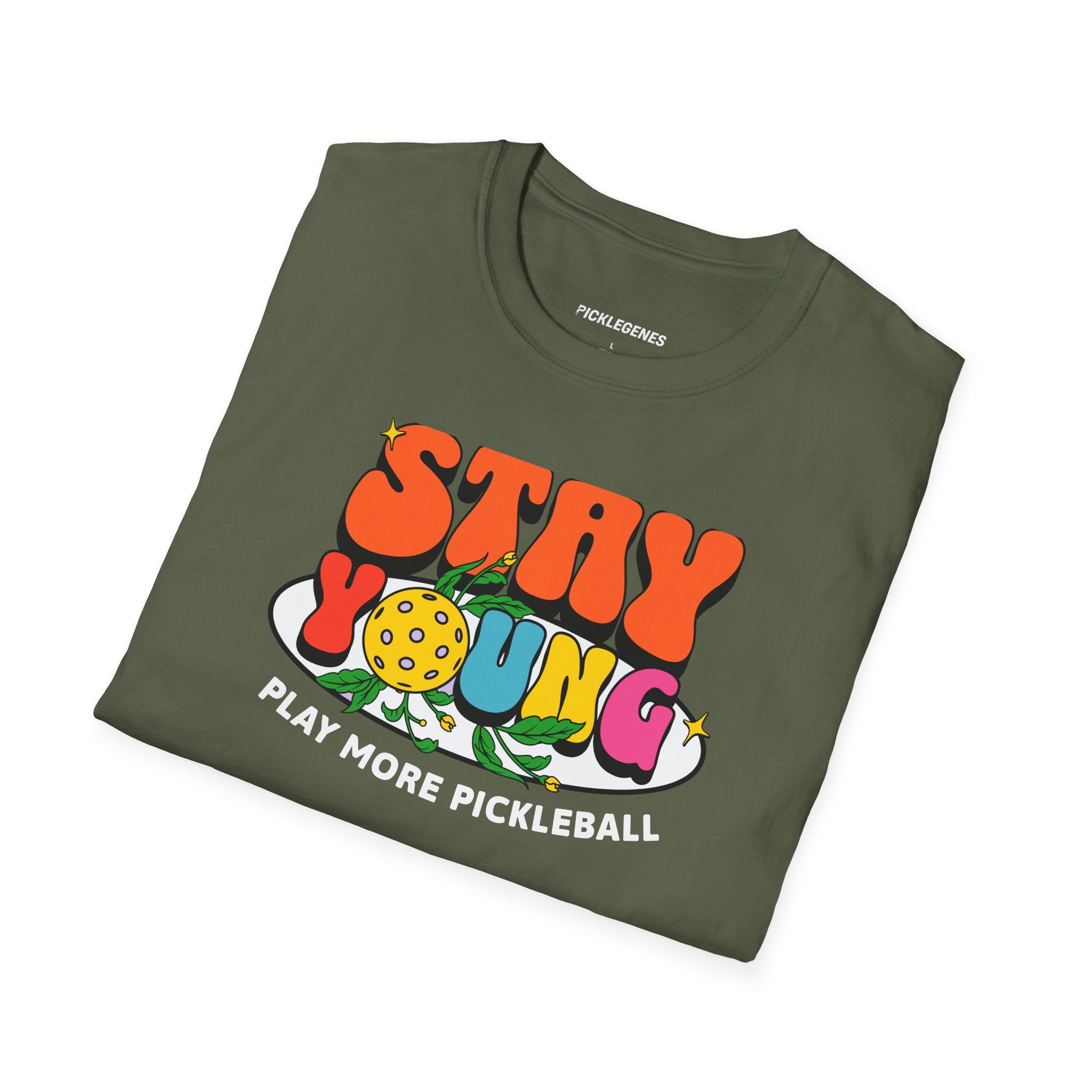 Stay Young Play More Pickleball T-shrit - Pickleball T-Shirt Design 26