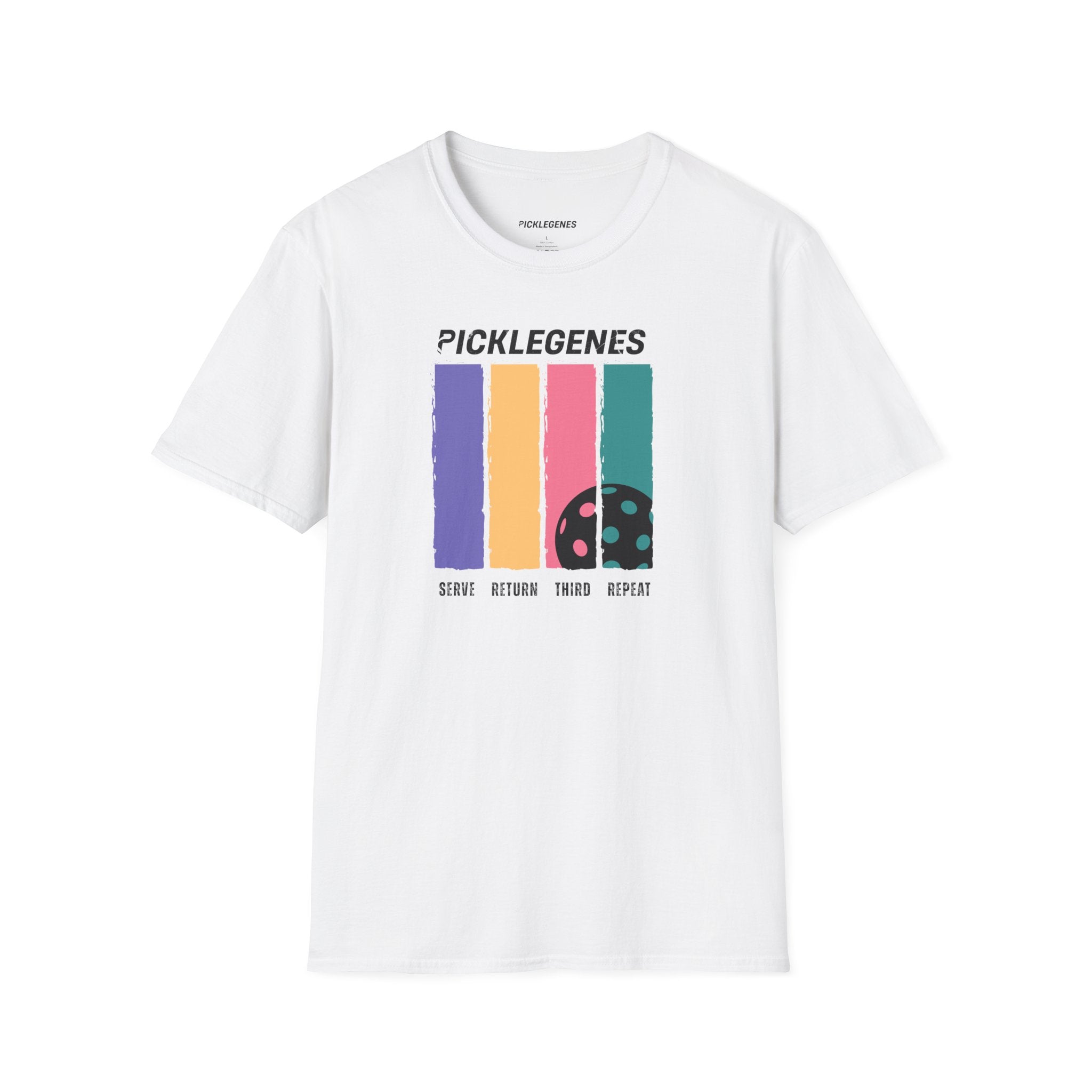 Serve Return Third Repeat Pickleball T-shirt - Pickleball T-Shirt Design 8