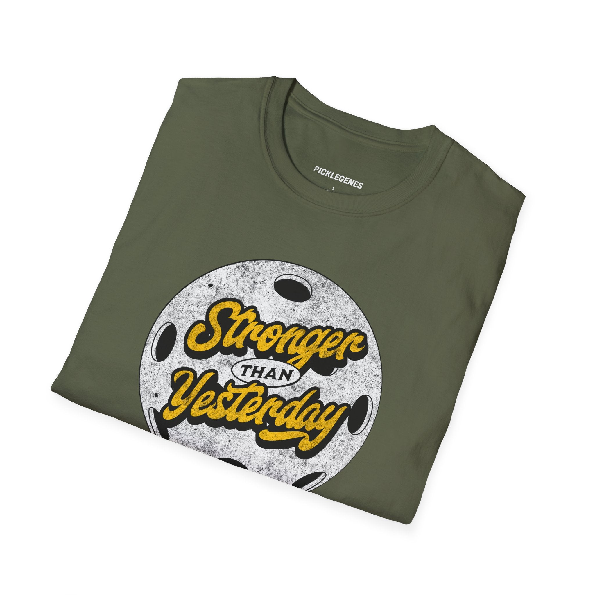 Stronger Than Yesterday Athletic Pickleball T-Shirt for Men & Women - Pickleball T-Shirt Design 15