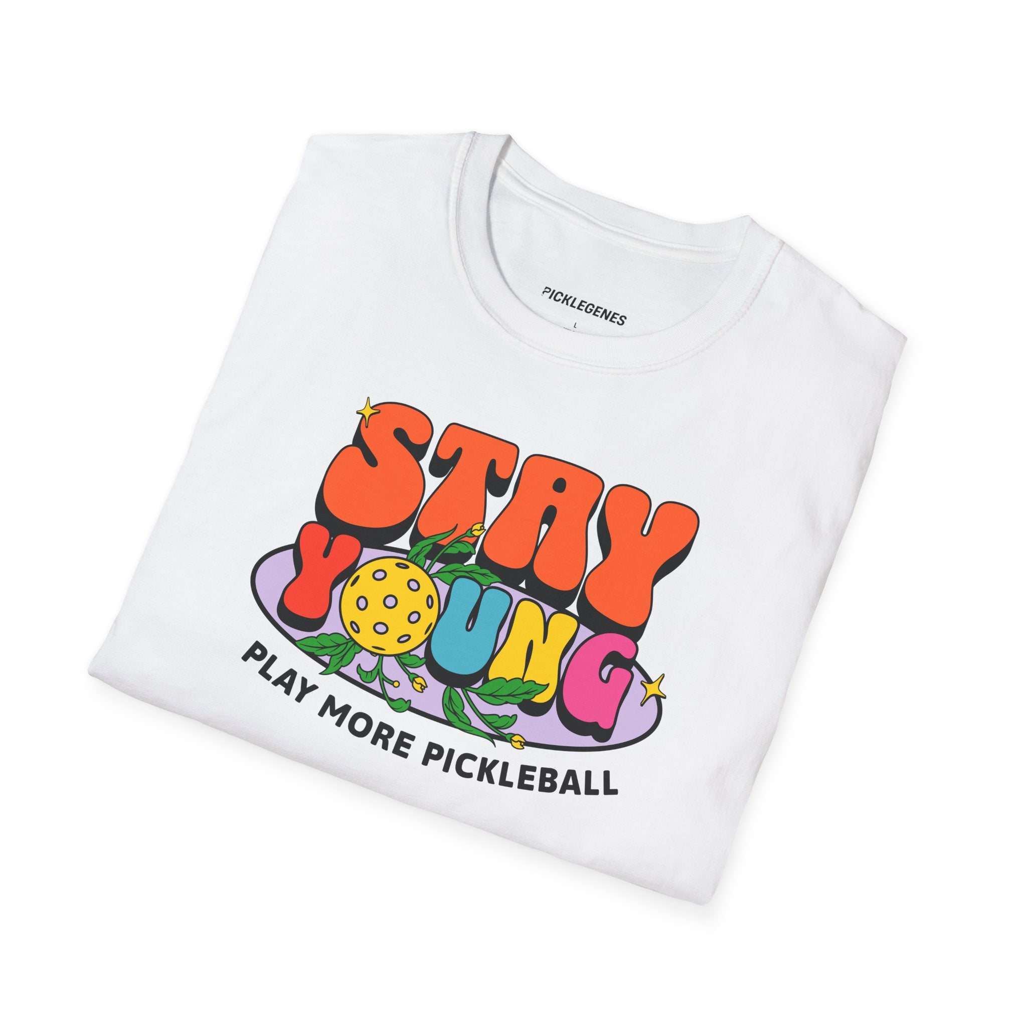 Stay Young Play More Pickleball T-shrit - Pickleball T-Shirt Design 17