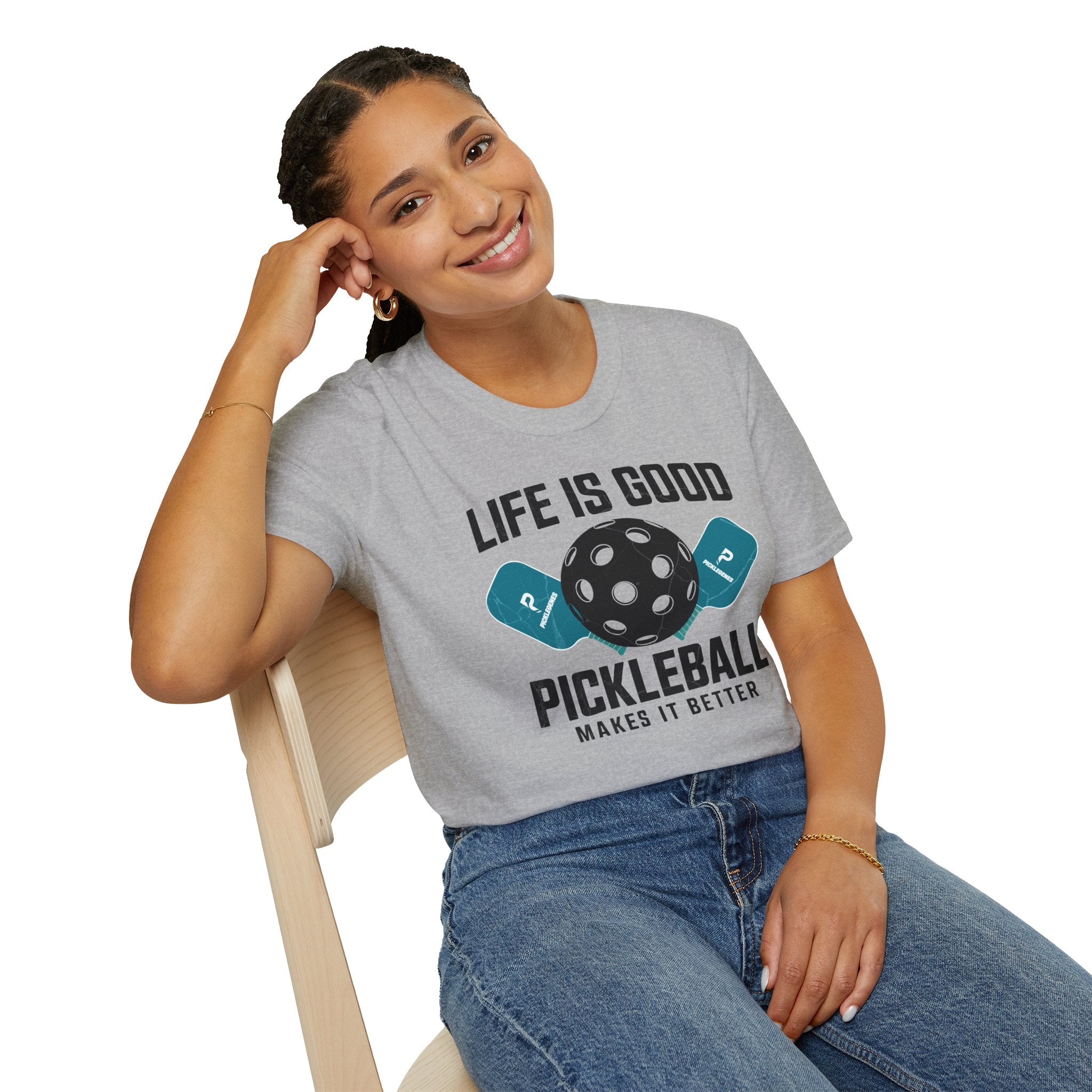 Life Is Good Funny Pickleball T-shirt - Pickleball T-Shirt Design 30