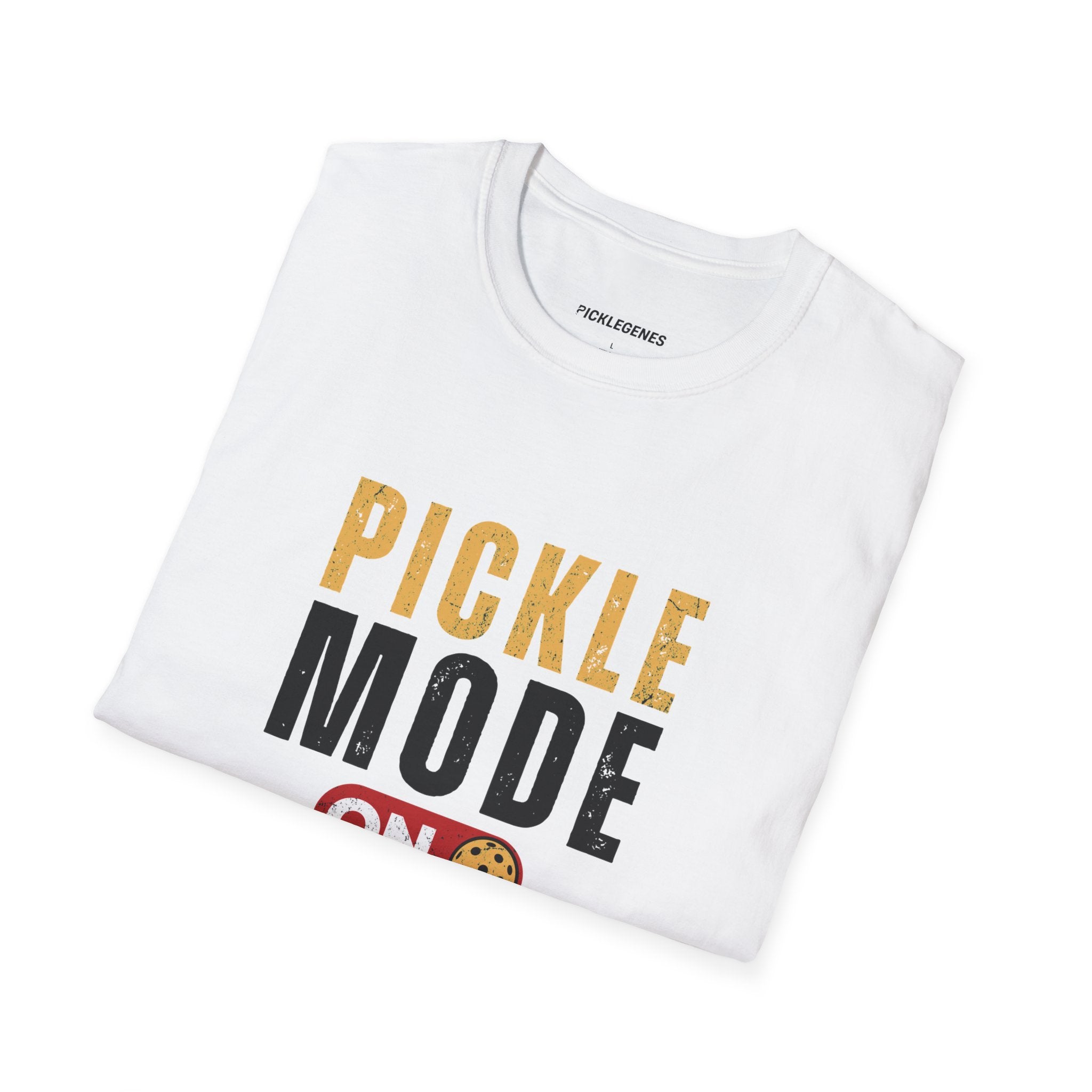 Pickle Mode on Cool Pickleball T-shirt - Pickleball T-Shirt Design 17