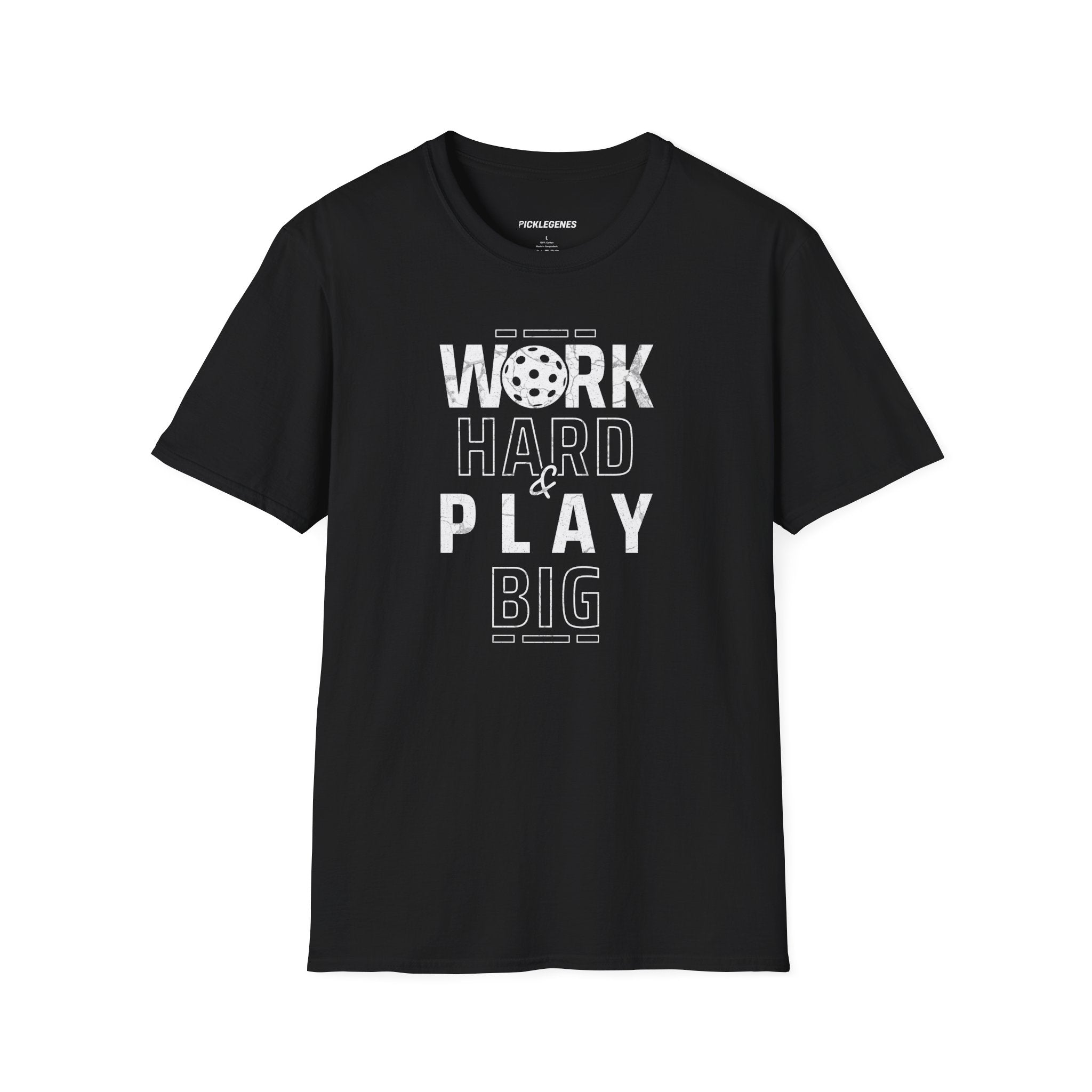Work Hard And Play Big Pickleball T-shirt - Pickleball T-Shirt Design 9