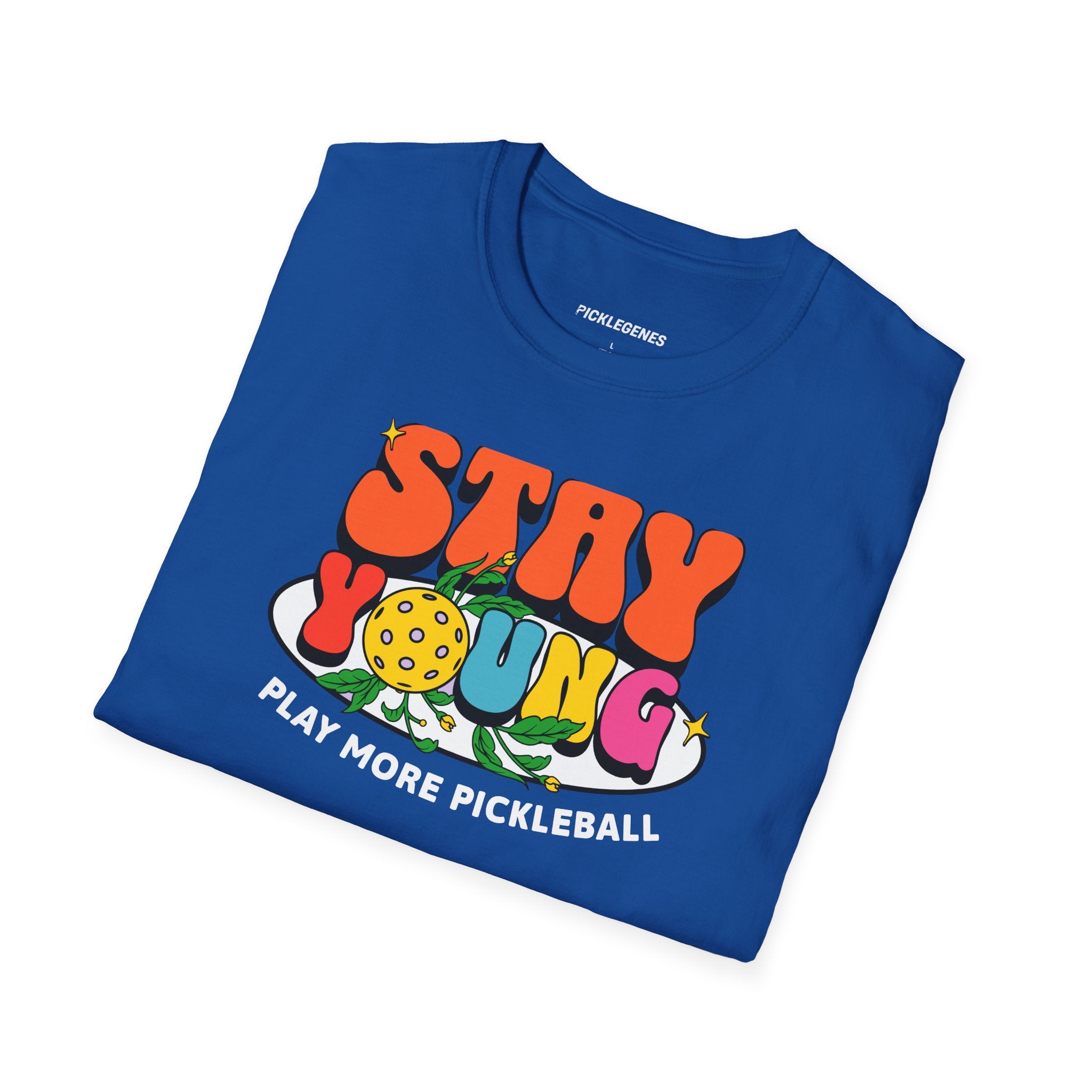 Stay Young Play More Pickleball T-shrit - Pickleball T-Shirt Design 29