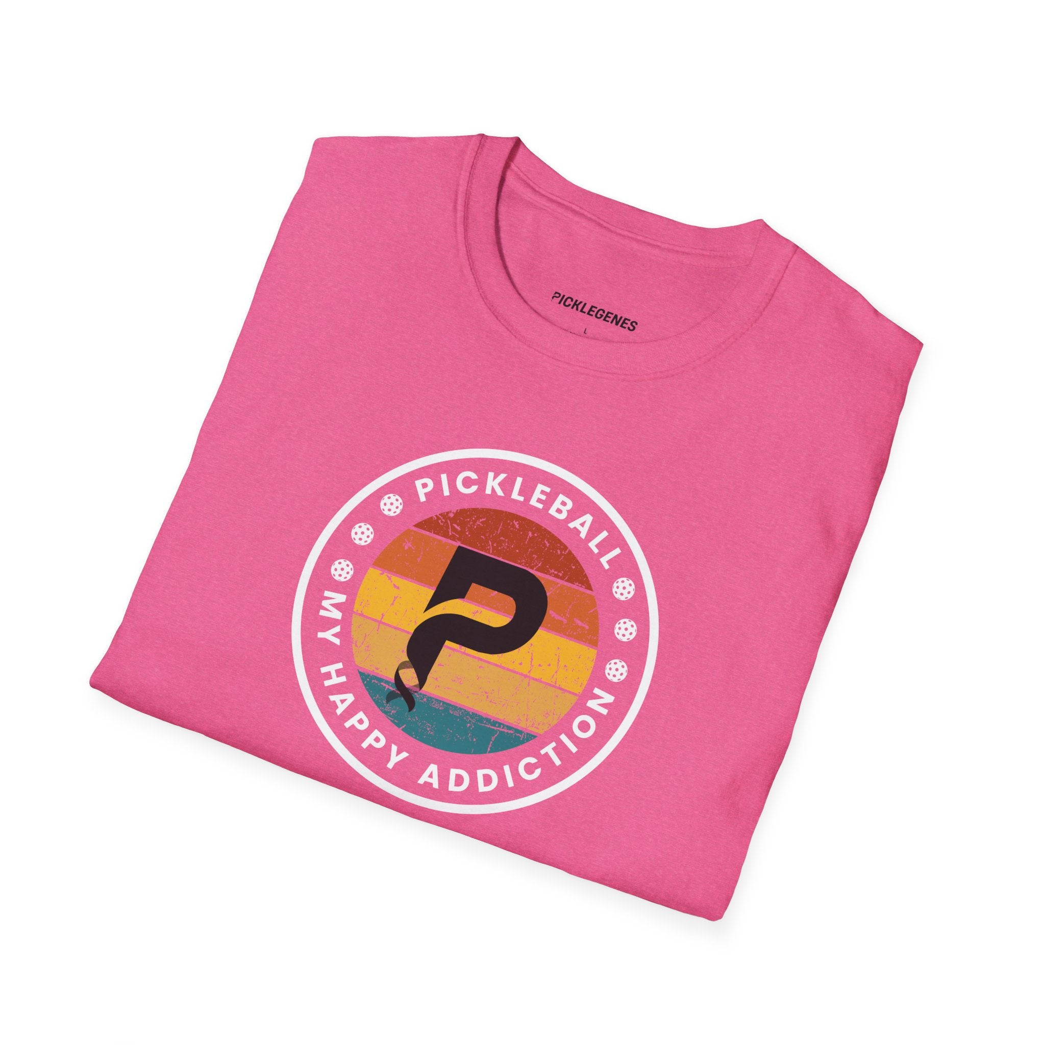Pickleball My Happy Addiction Pickleball T-shirt - Pickleball T-Shirt Design 34