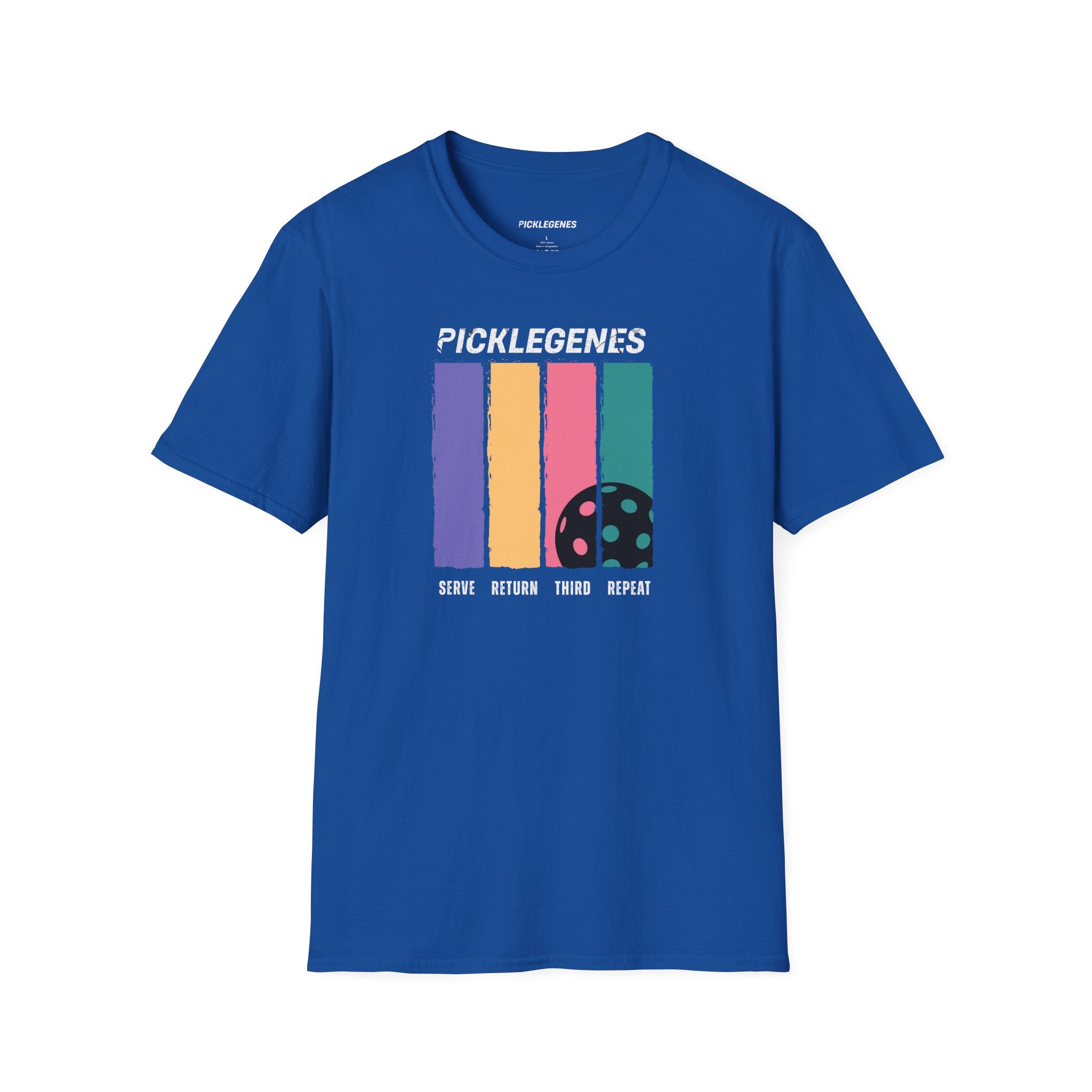 Serve Return Third Repeat Pickleball T-shirt - Pickleball T-Shirt Design 12