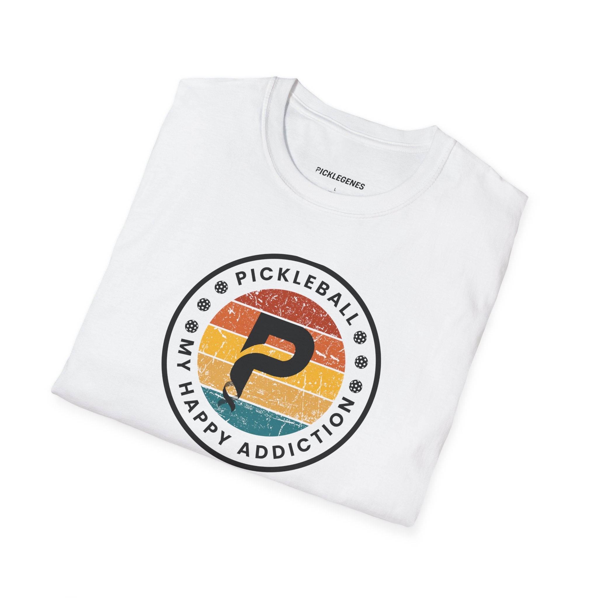 Pickleball My Happy Addiction Pickleball T-shirt - Pickleball T-Shirt Design 16