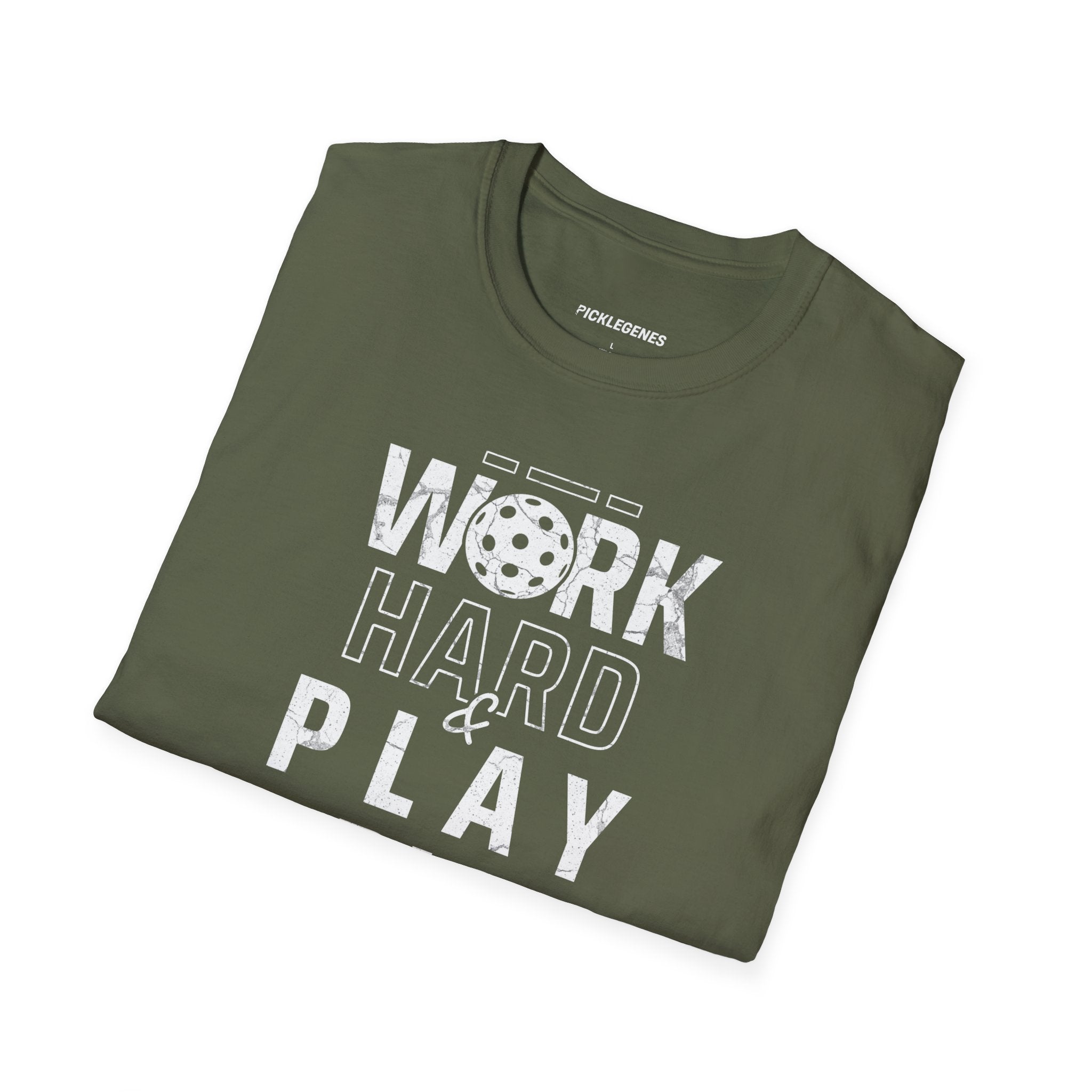 Work Hard And Play Big Pickleball T-shirt - Pickleball T-Shirt Design 26