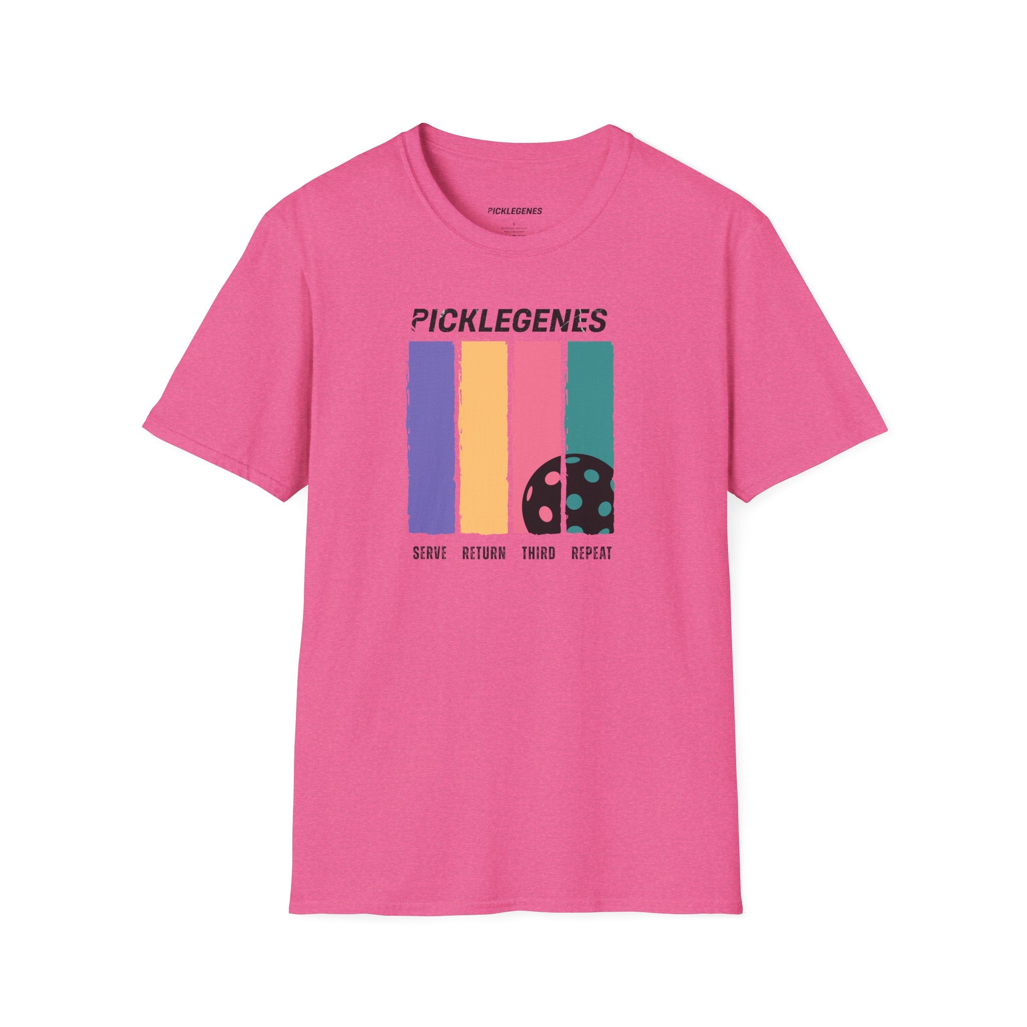 Serve Return Third Repeat Pickleball T-shirt - Pickleball T-Shirt Design 14