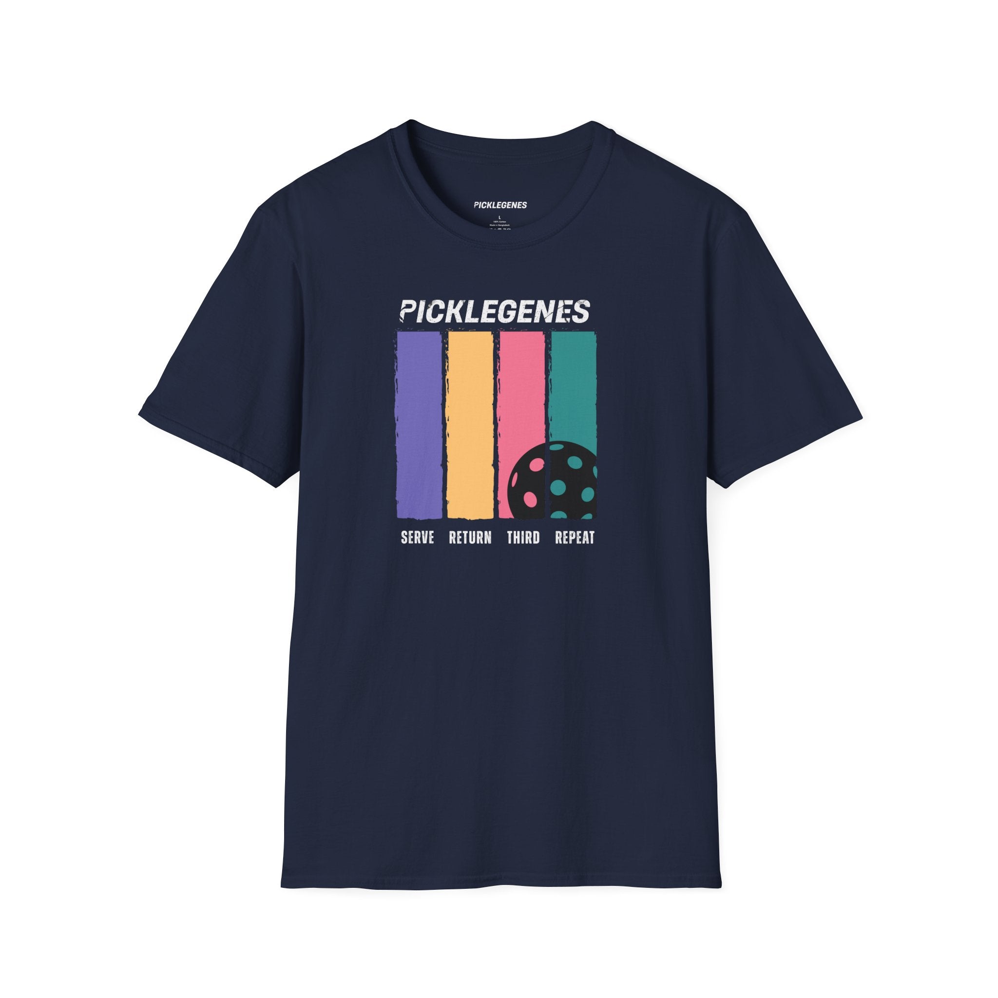 Serve Return Third Repeat Pickleball T-shirt - Pickleball T-Shirt Design 13