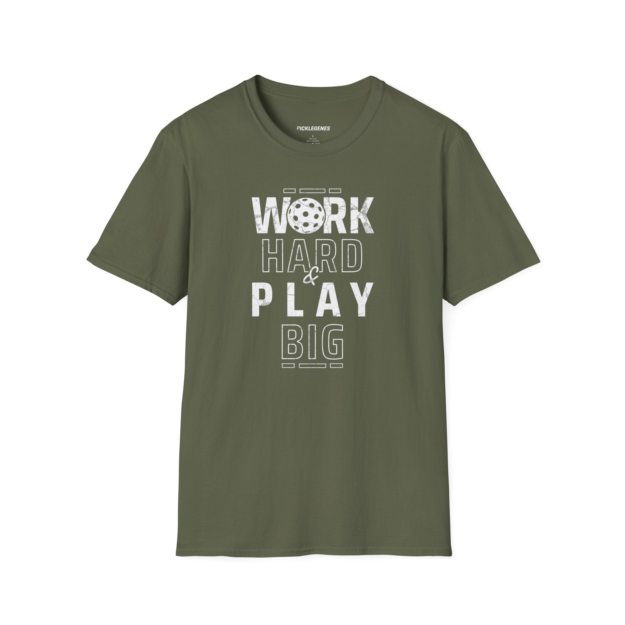Work Hard And Play Big Pickleball T-shirt - Pickleball T-Shirt Design 11