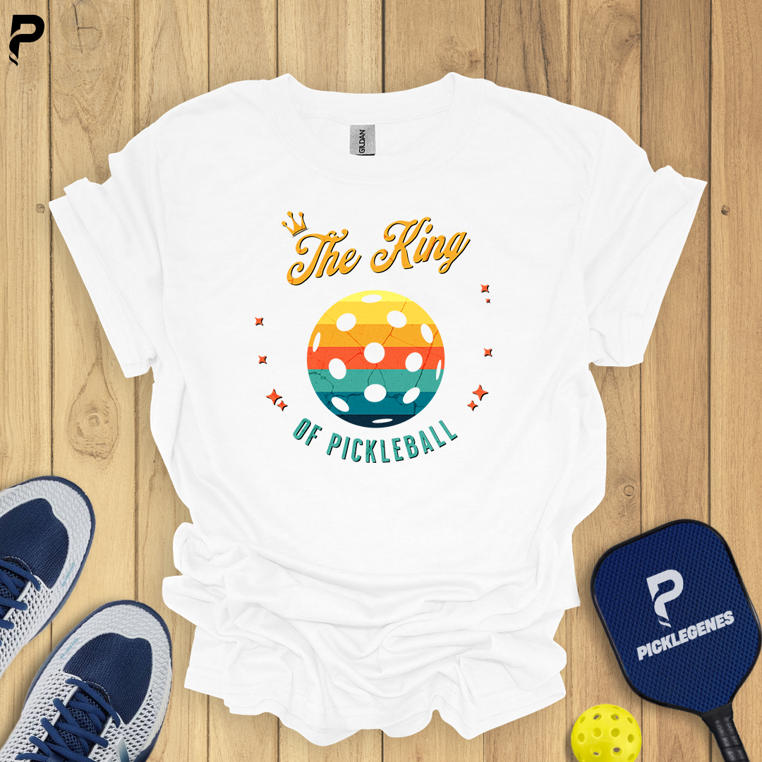 The King Of Pickleball T-shirt for Men - Size Chart