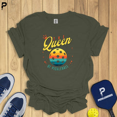 The Queen Of Pickleball T-shirt - Pickleball T-Shirt Design 4