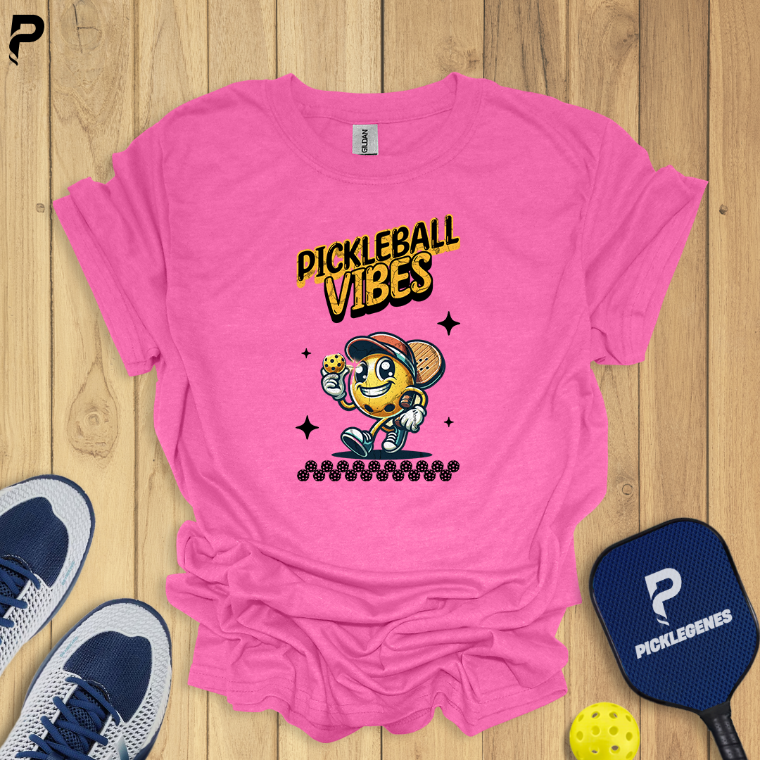 Pickleball Vibes Animated Funny Pickleball T-shirt for Pickleball Players - Pickleball T-Shirt Design 5