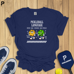 Pickleball Language Funny Pickleball T-shirt - Size Chart