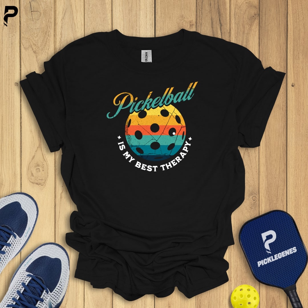 Pickleball Is My Best Therapy Funny Pickleball T-shirt - Back View