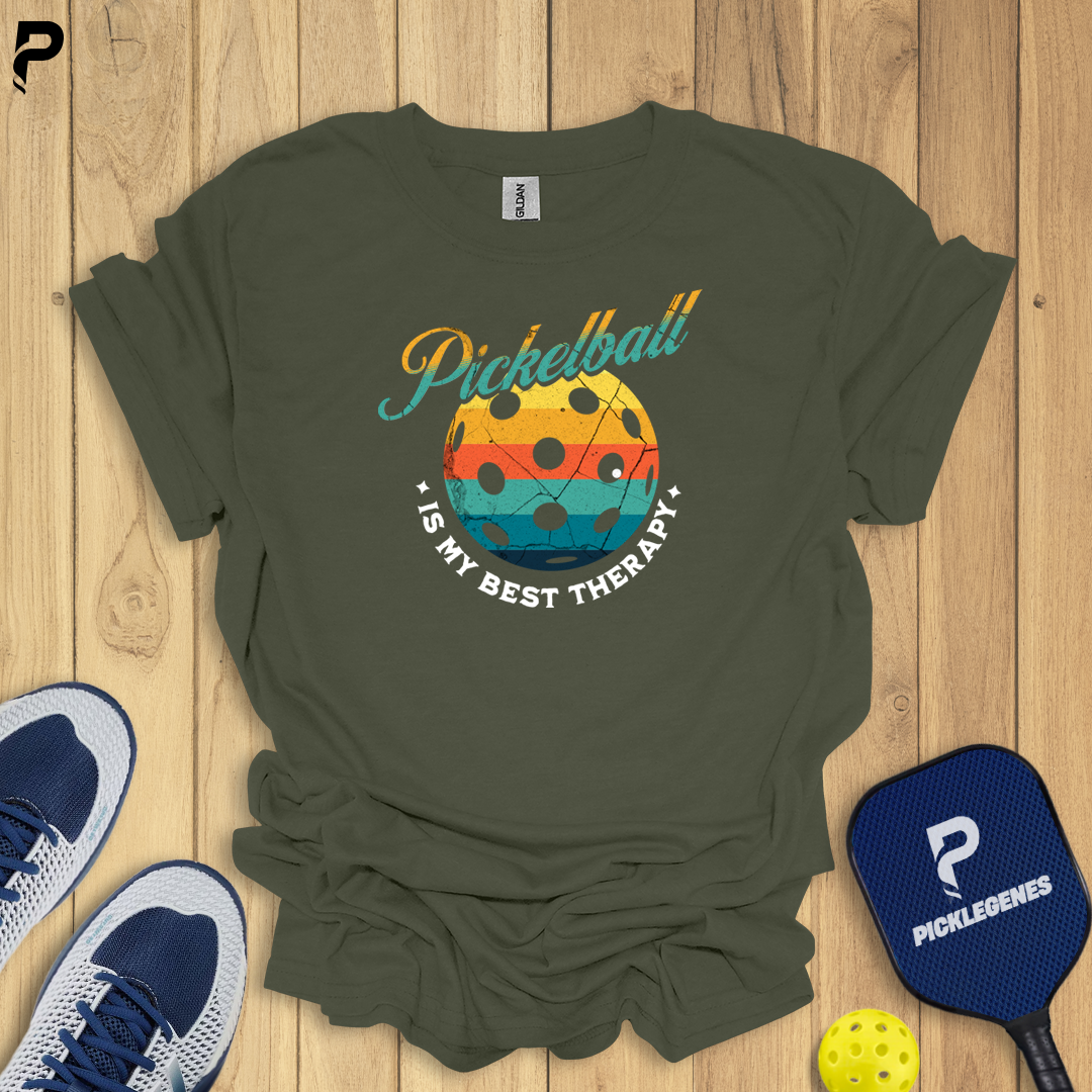 Pickleball Is My Best Therapy Funny Pickleball T-shirt - Size Chart