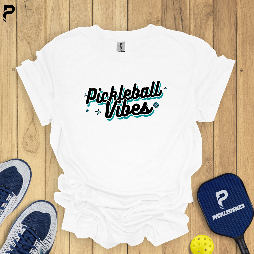 Pickleball Vibes Typo Pickleball T-Shirts - Pickleball T-Shirt Design 7