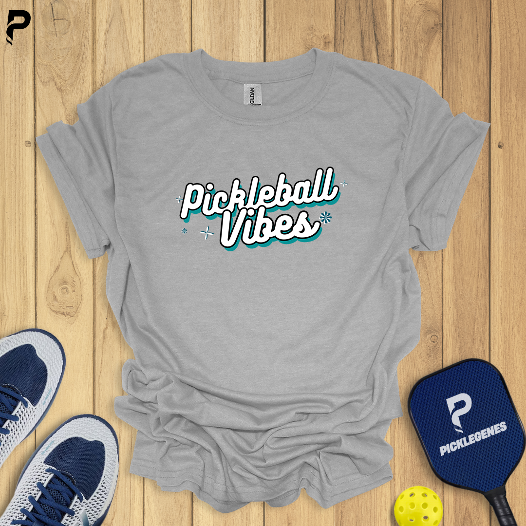 Pickleball Vibes Typo Pickleball T-Shirts - Pickleball T-Shirt Design 5
