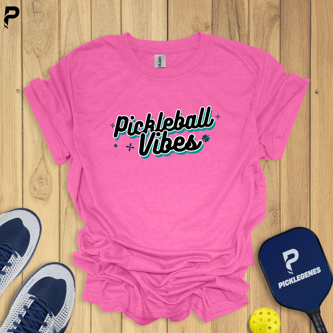 Pickleball Vibes Typo Pickleball T-Shirts - Pickleball T-Shirt Design 4