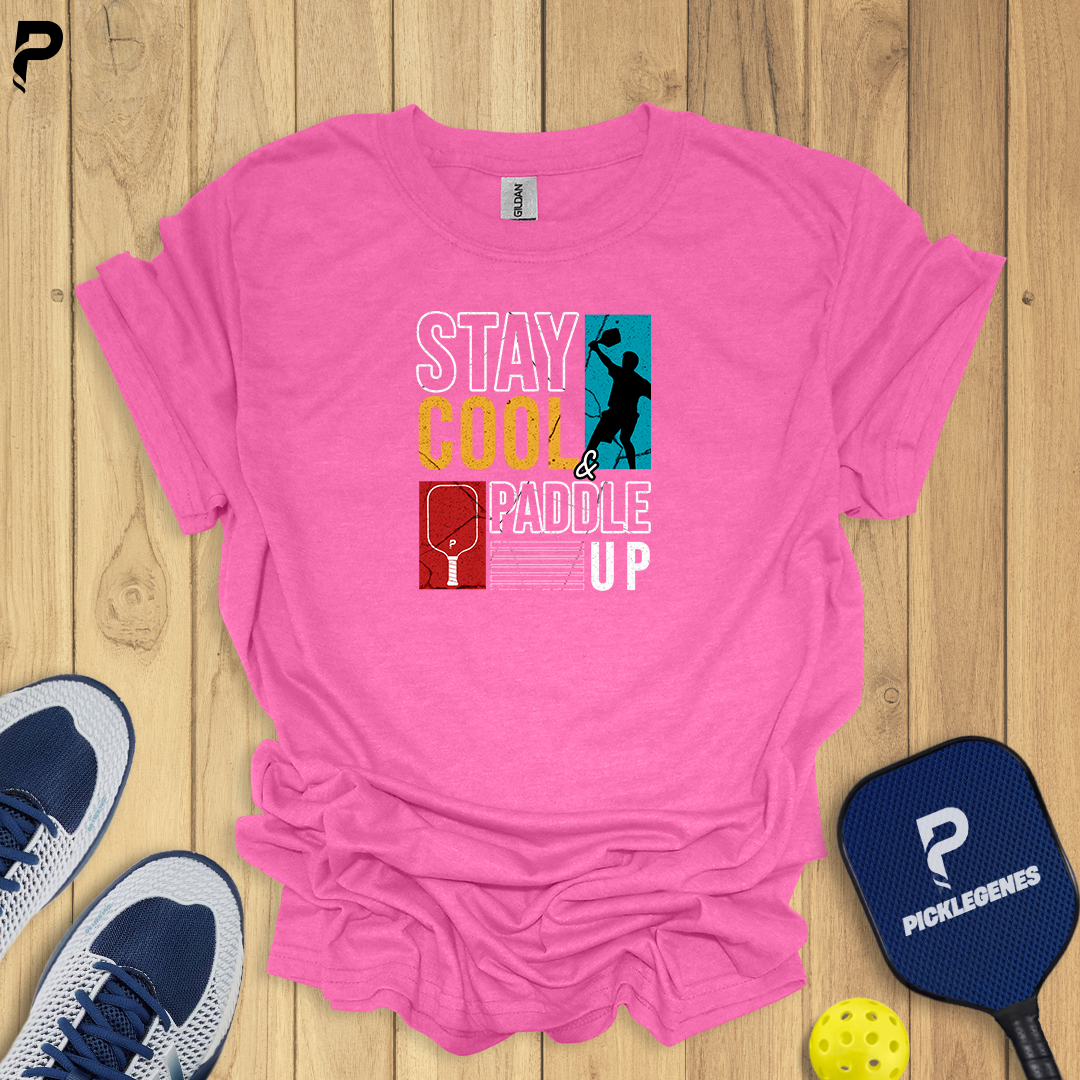 Simple Pickleball And Sunshine Stay Cool Pickleball T-Shirt for Men and Women - Back View