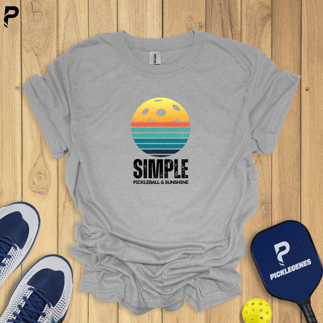 Simple Pickleball And Sunshine Pickleball T-shirt - Size Chart