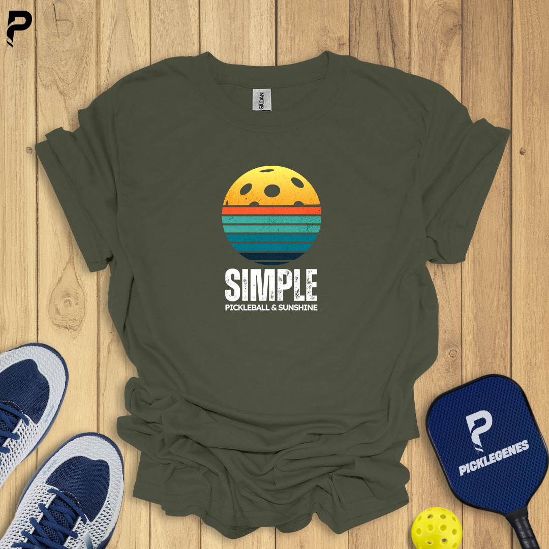 Simple Pickleball And Sunshine Pickleball T-shirt - Pickleball T-Shirt Design 7