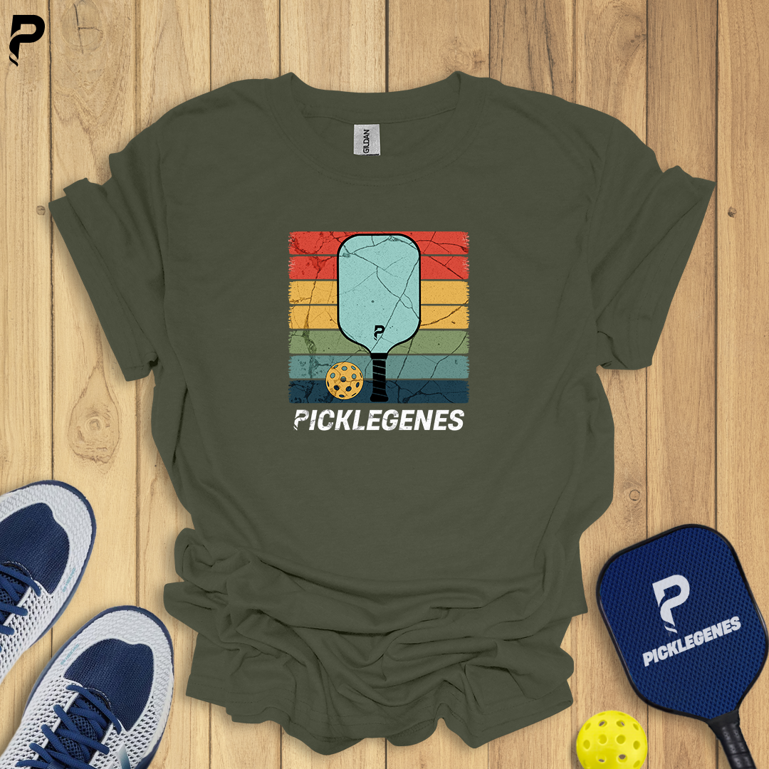 Picklegenes Paddle And Ball Pickleball T-shirt - Back View