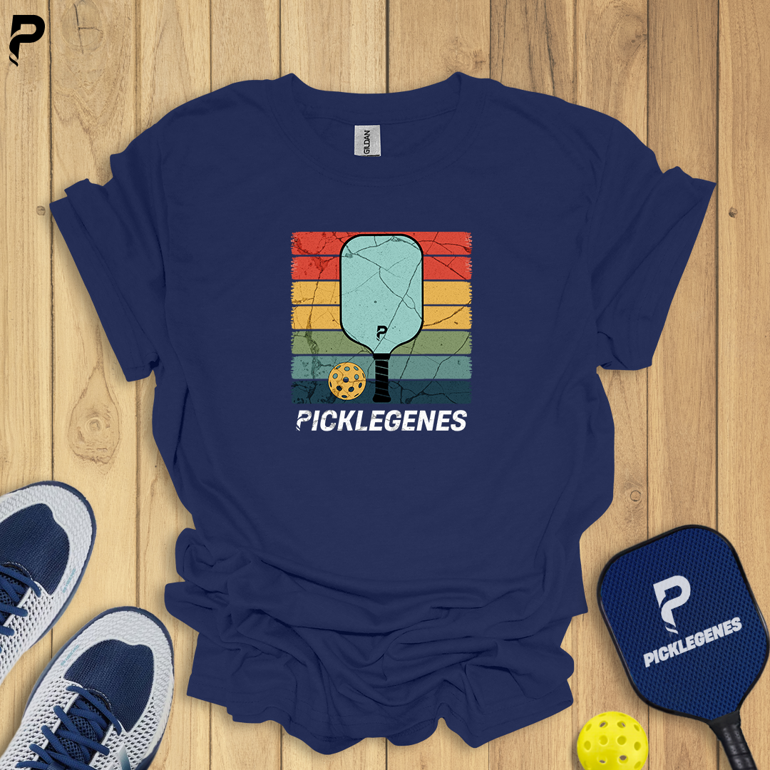 Picklegenes Paddle And Ball Pickleball T-shirt - PickleGenes Pickleball T-Shirt