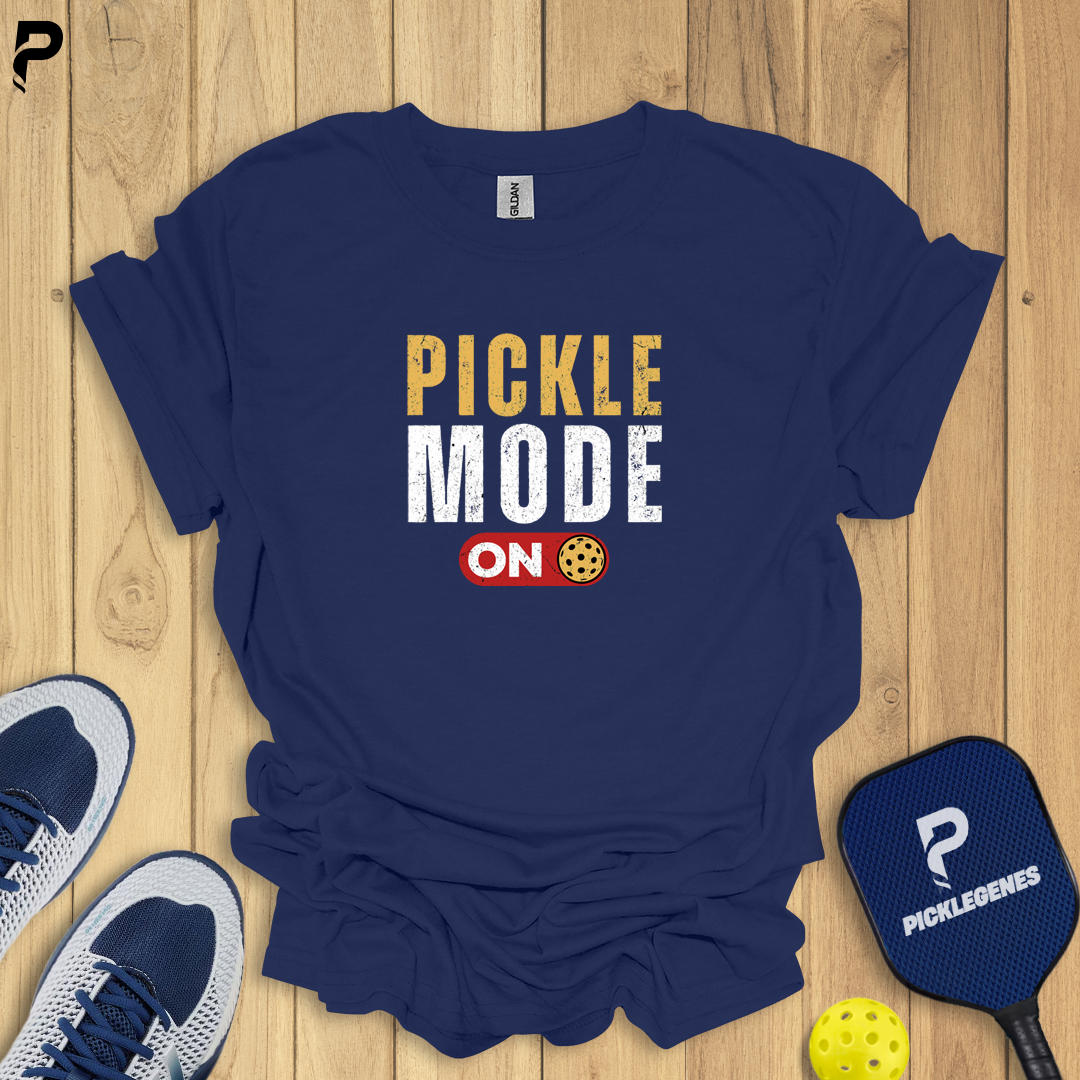Pickle Mode on Cool Pickleball T-shirt - Back View