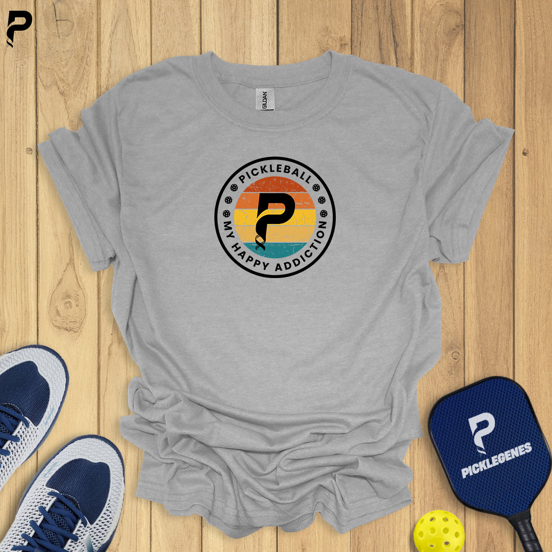 Pickleball My Happy Addiction Pickleball T-shirt - Pickleball T-Shirt Design 6