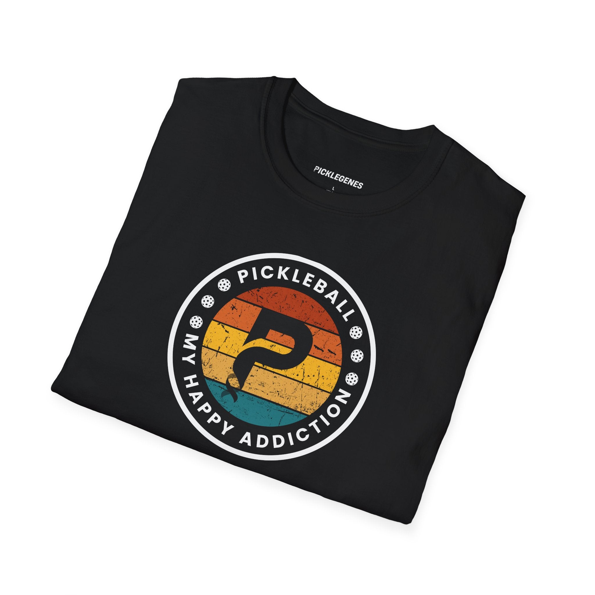 Pickleball My Happy Addiction Pickleball T-shirt - Pickleball T-Shirt Design 19