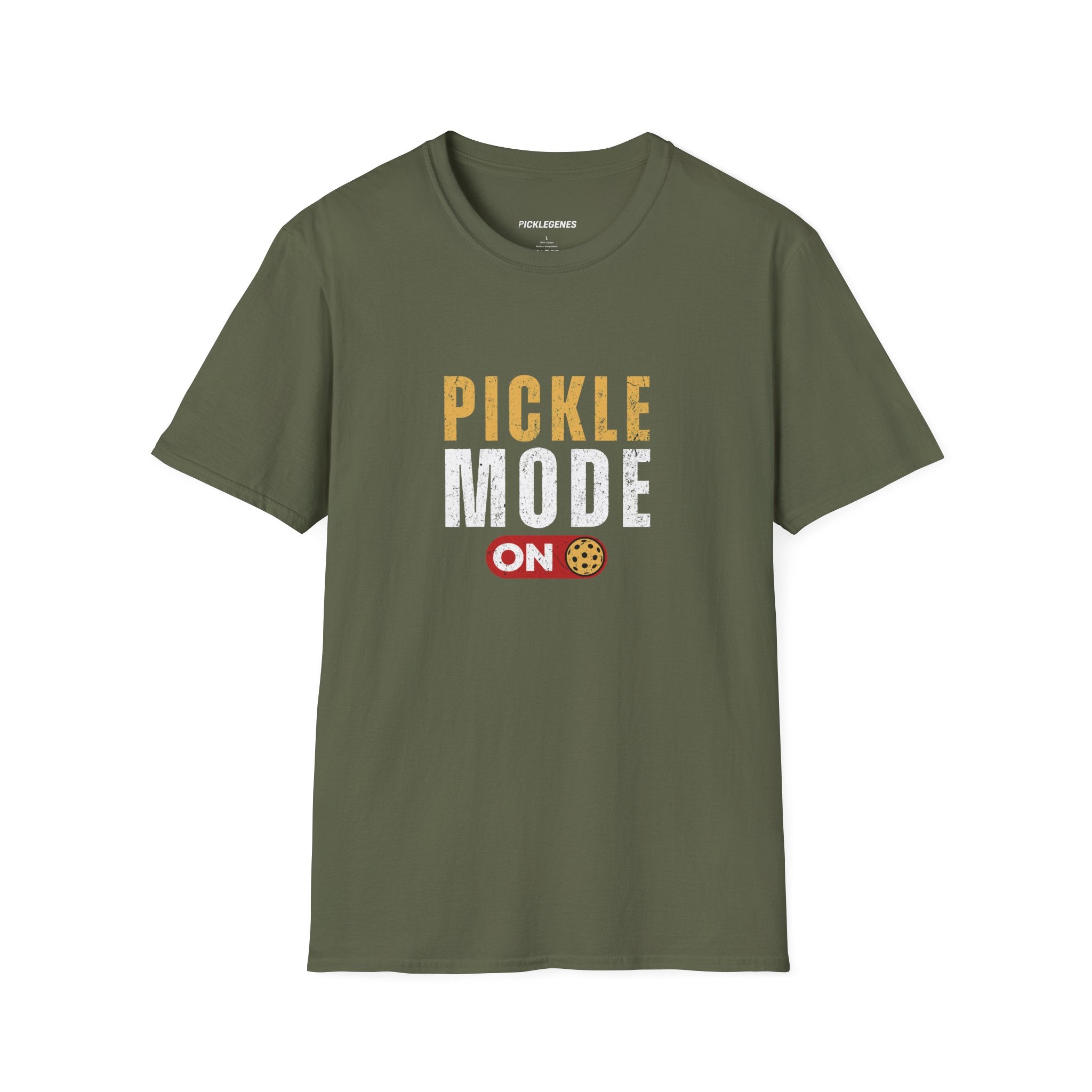 Pickle Mode on Cool Pickleball T-shirt - Pickleball T-Shirt Design 11